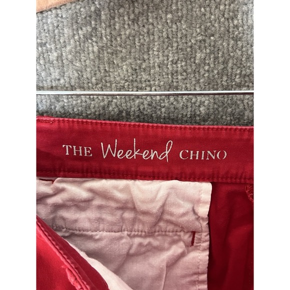 Talbots The Weekend Chino Pants Womens Size 12P Red Stretch‎ Pockets Mid Rise - Picture 4 of 9